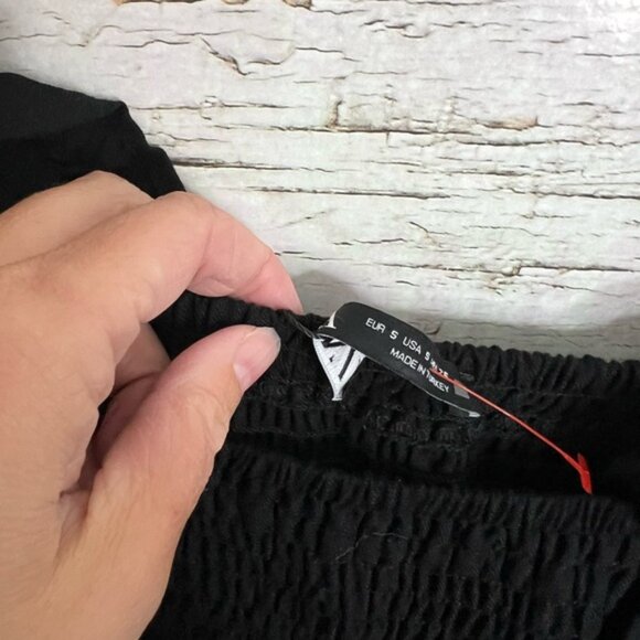 Zara black crop top blouse top size small NWT - Picture 5 of 7